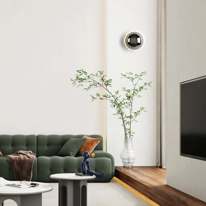 Væglampe i metal og glas - moderne design