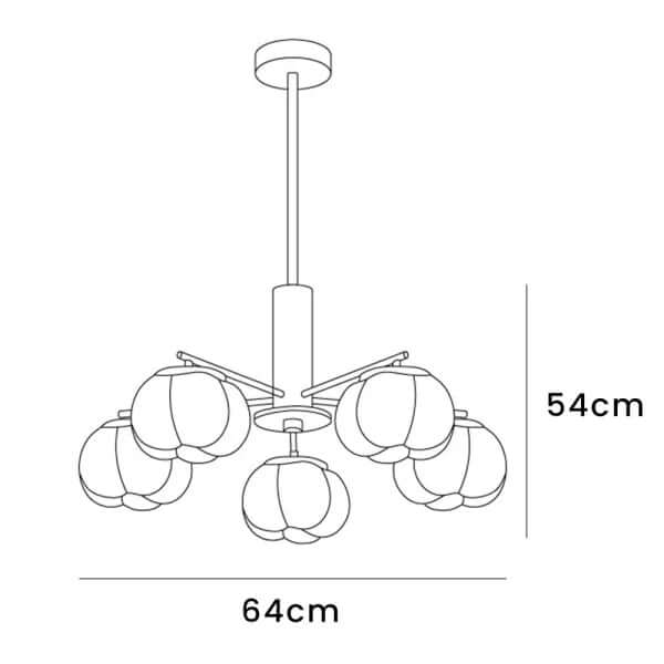 Moderne Loftslampe i Træ & Metal