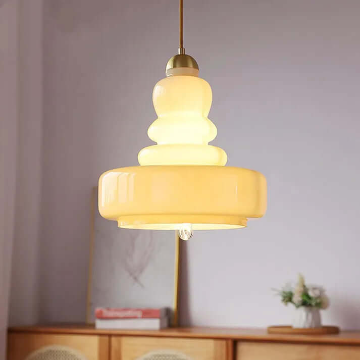 Elegant Kalebasformet Glas Pendellampe