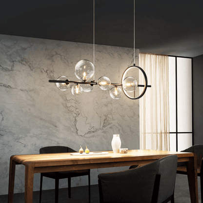 Elegant Boblelysekrone i Glas