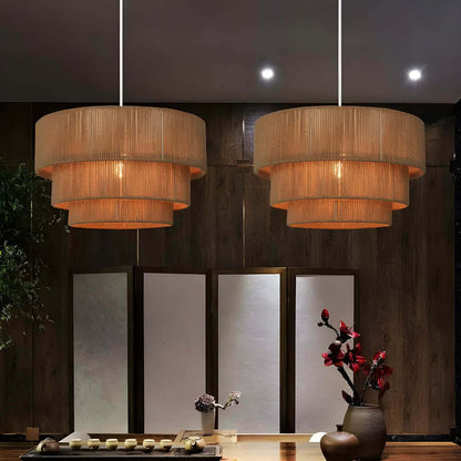 Rustik Hampe Reb Loftslampe Med LED