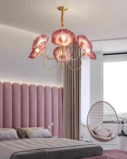 Elegant Blomsterlysekrone i Glas