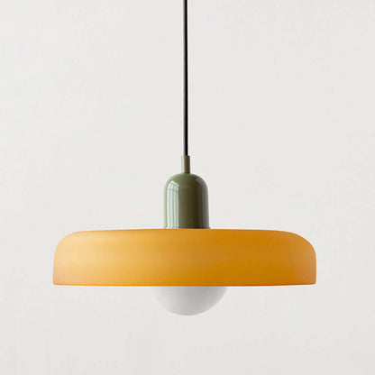 Farvet Glas Pendellampe - Bauhaus Design