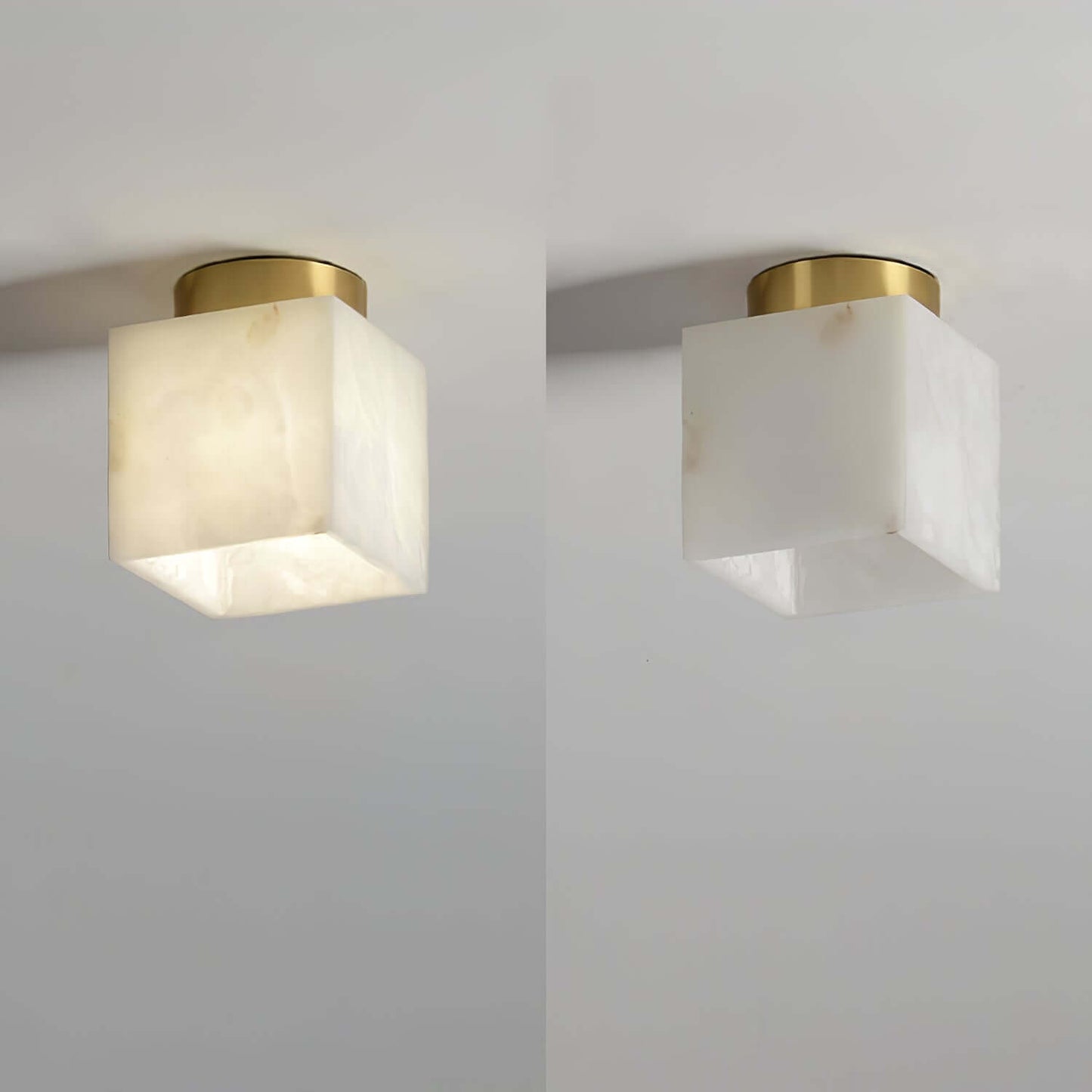 Elegant Alabast Loftslampe - 15cm