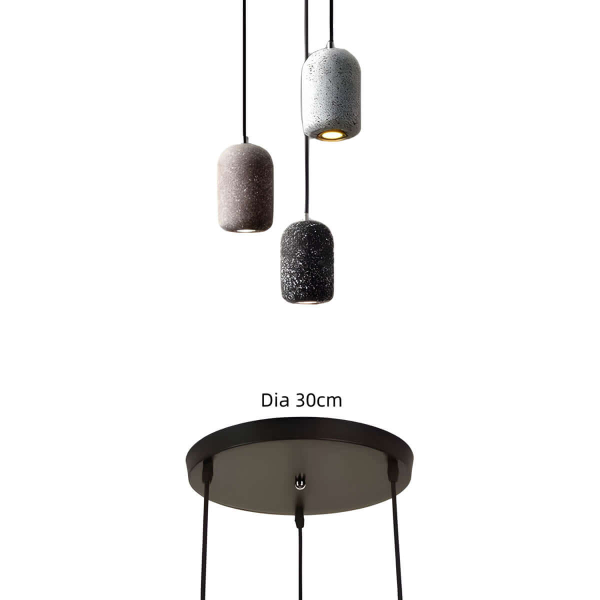 Moderne Cement Pendellampe - Dia 16cm