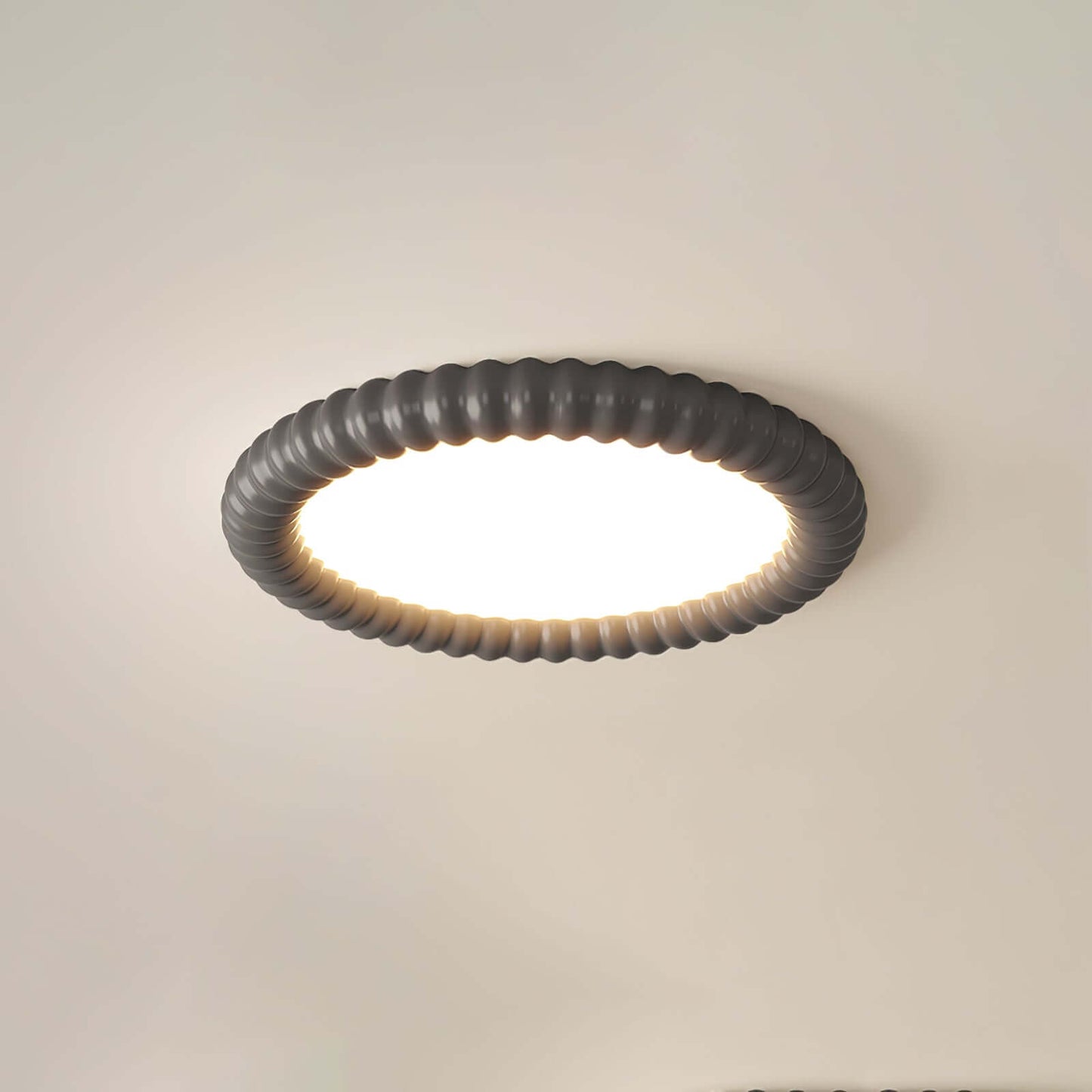 Modern LED Loftlampe med Bølget Design, 50cm