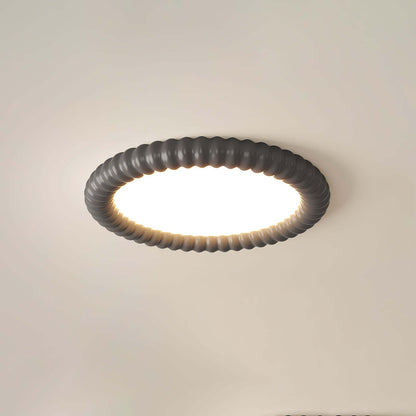 Modern LED Loftlampe med Bølget Design, 50cm