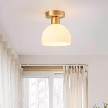 Elegant Mælkehvid Glas Loftslampe