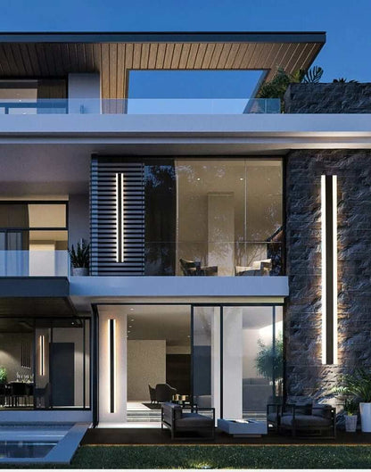 LED Væglampe i Stribet Design | Moderne Indendørs Belysning