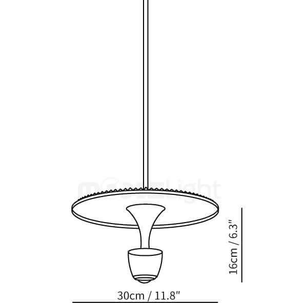 Moderne LED-Pendellampe, Diskformet Design