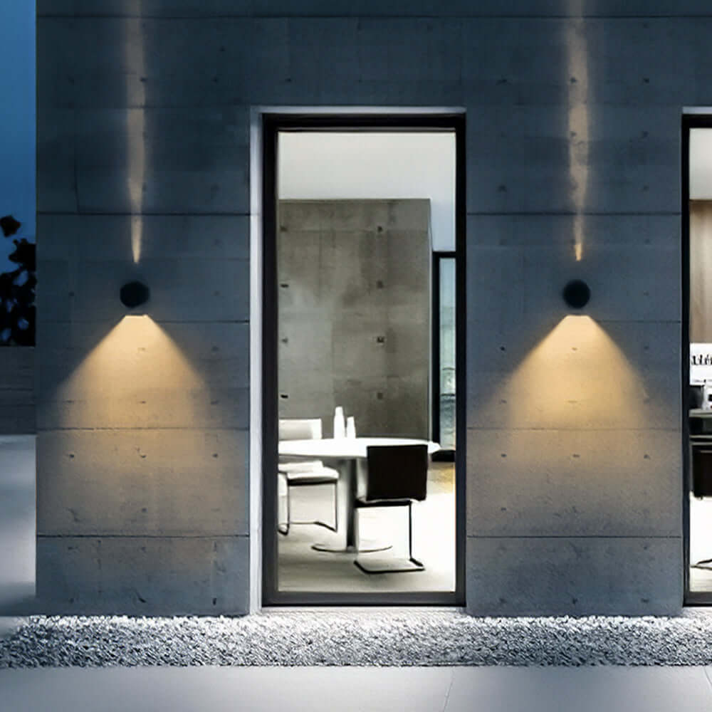 Vandtæt Udendørs Væglampe IP65 Rundt Glas Design