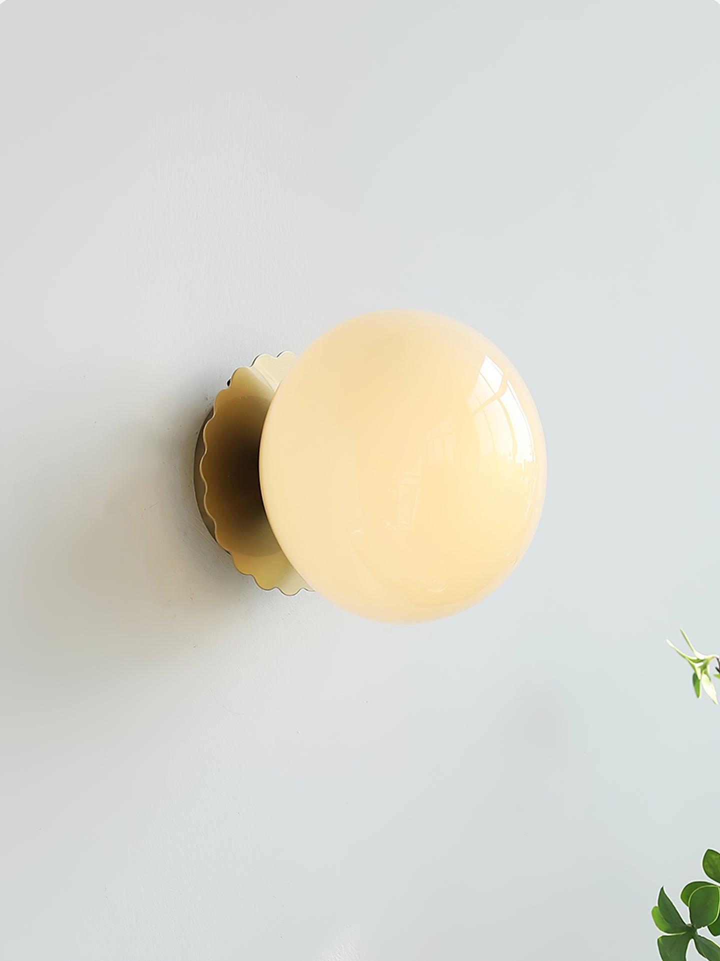 Elegant Væglampe i Glas og Metal - 20cm