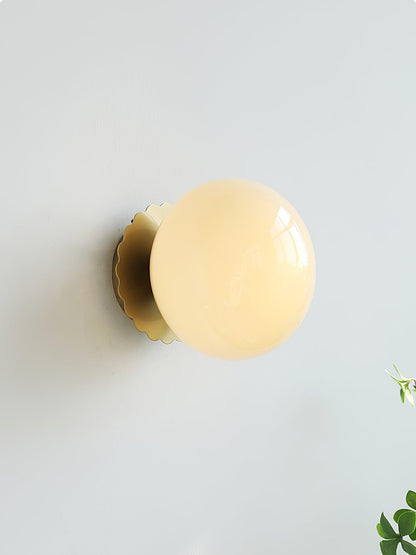 Elegant Væglampe i Glas og Metal - 20cm