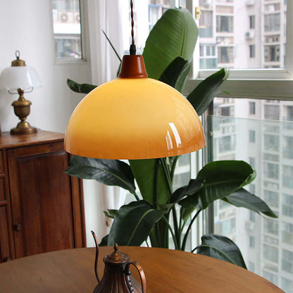 Ravfarvet Retro Glas Pendellampe - 30cm