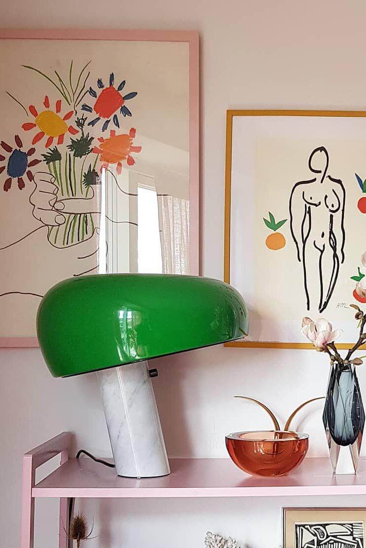 Elegant Marmor Bordlampe 28/40cm