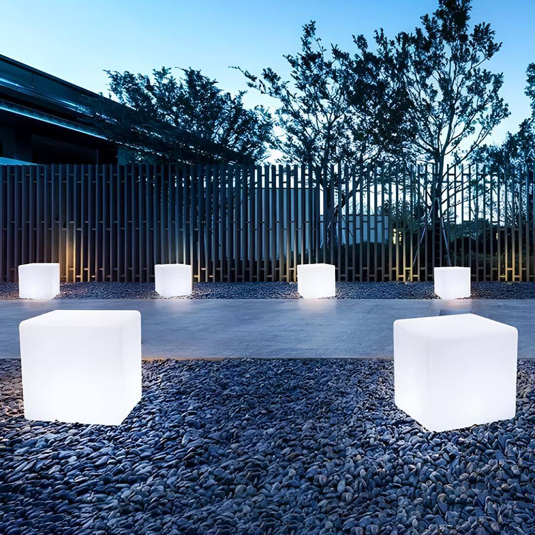 Kubisk LED Have- og Terrassalampe