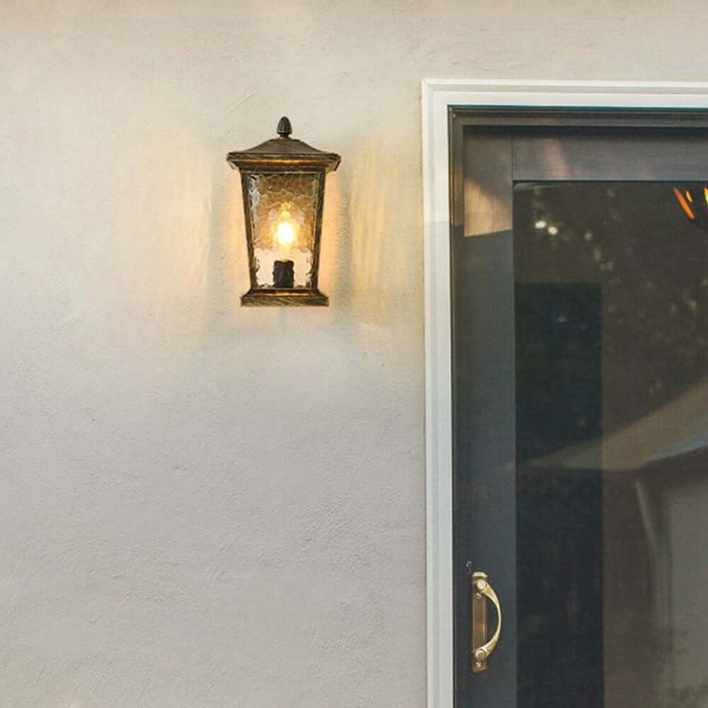 Vandtæt Udendørs Væglampe i Glas