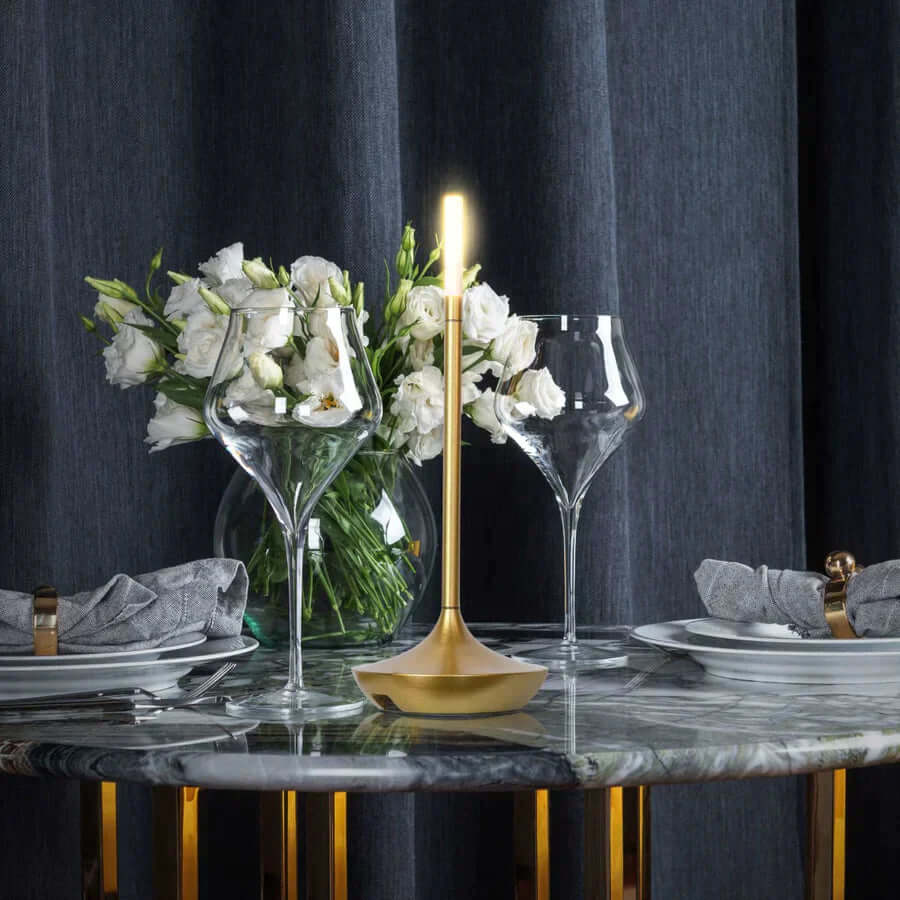 LED Stearinlyslampe m. Dæmper - 23cm