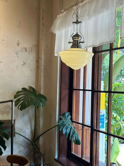 Elegant Skolehus Pendellampe - 30cm Glas