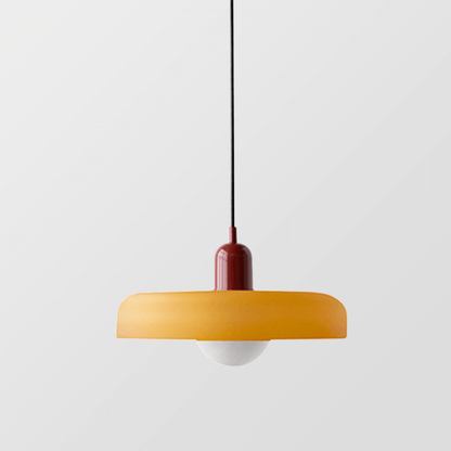 Farvet Glas Pendellampe - Bauhaus Design