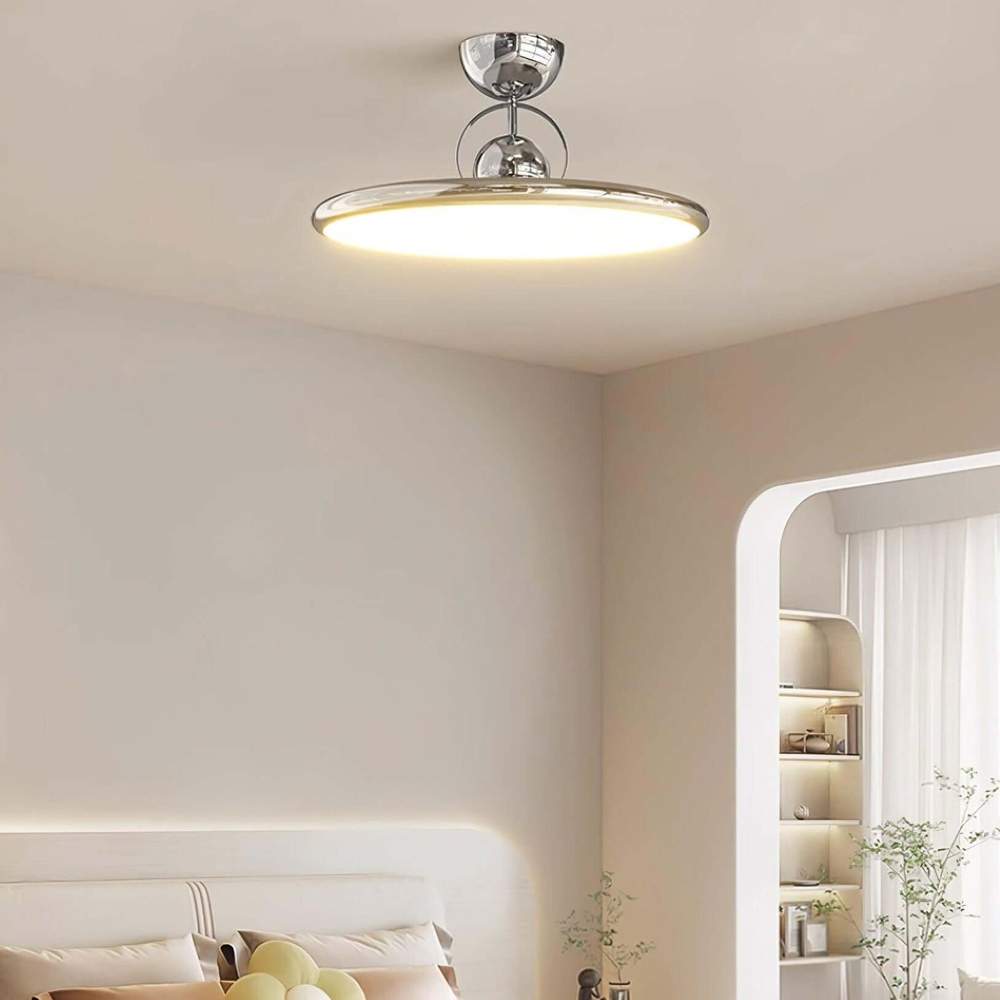 Moderne LED Loftslampe i Akryl & Metal - 40/50cm