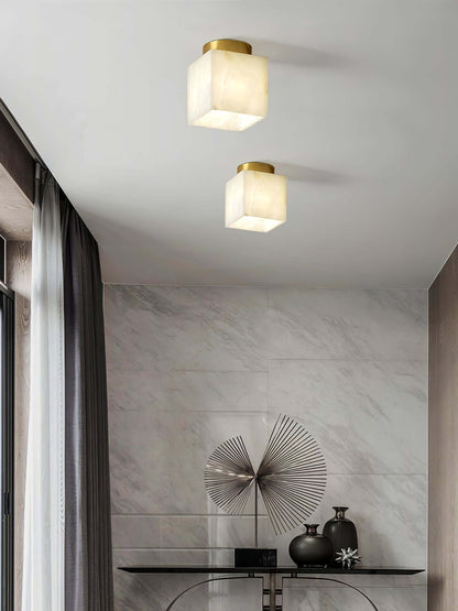 Elegant Alabast Loftslampe - 15cm