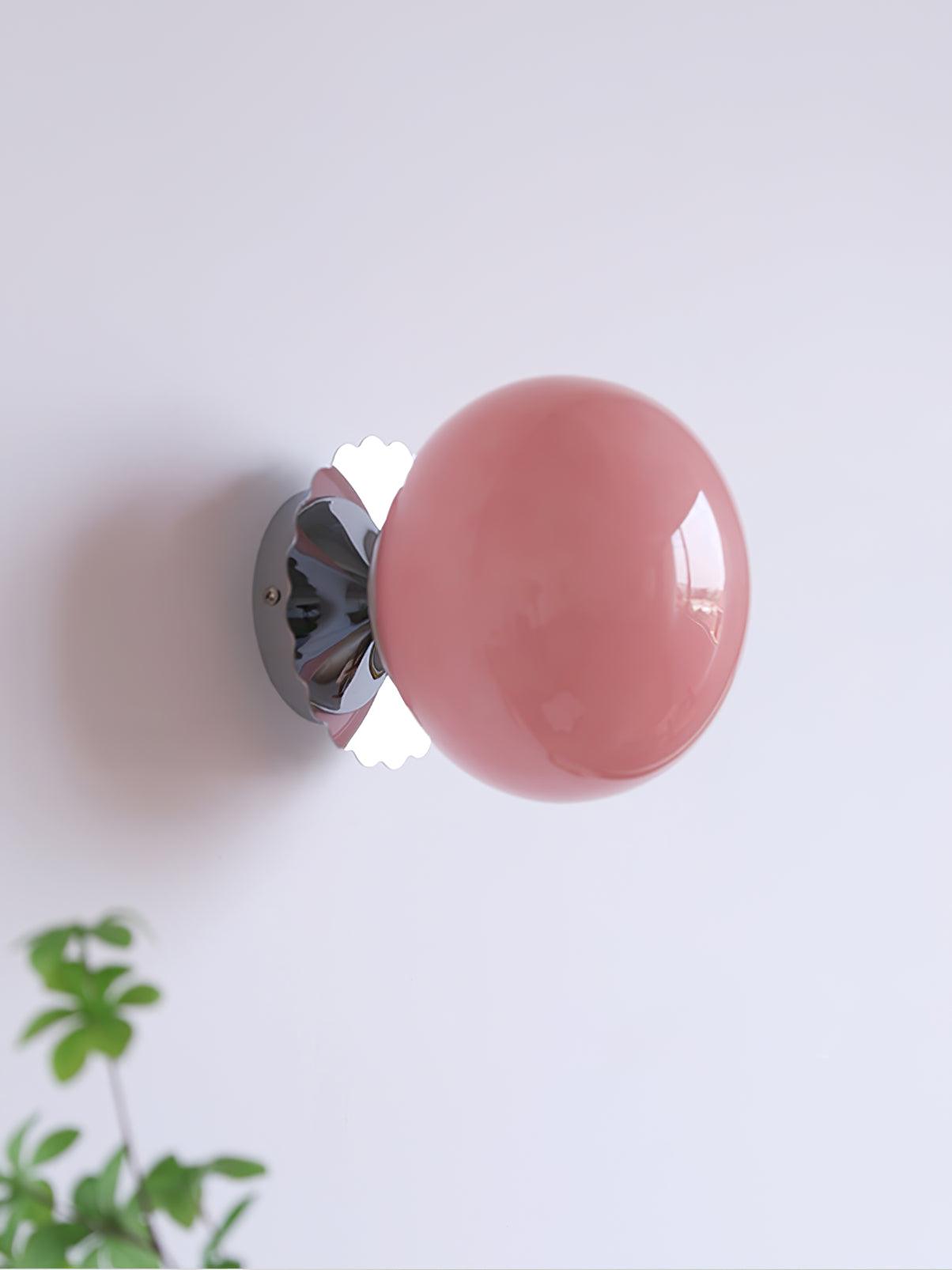 Elegant Væglampe i Glas og Metal - 20cm