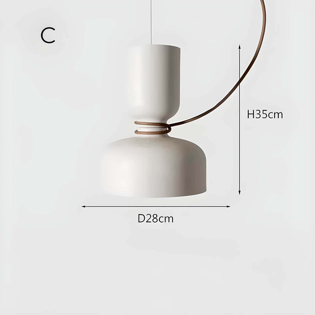 Geometrisk Pendellampe i Sort, Hvid & Grå