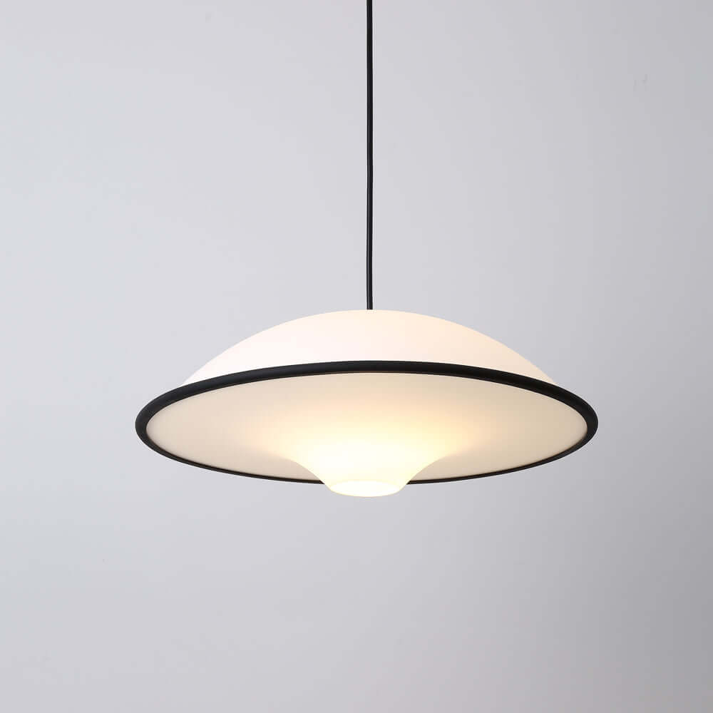 Moderne UFO Pendellampe i Akryl & Metal - Ø45cm