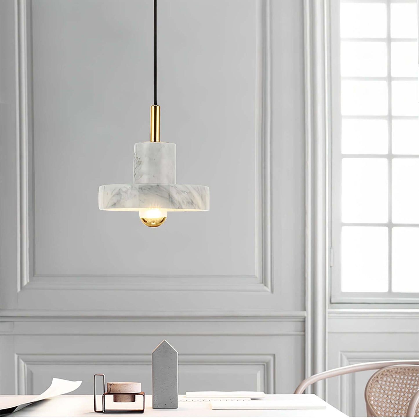 Elegant Marmor Pendellampe - Dia 18cm