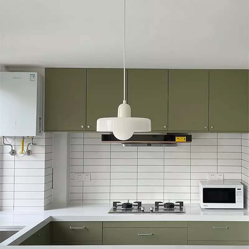 Farvet Glas Pendellampe - Bauhaus Design