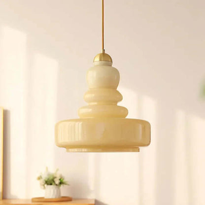 Elegant Kalebasformet Glas Pendellampe