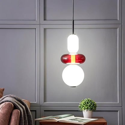 Farverig Glas Pendel - Moderne Designlampe