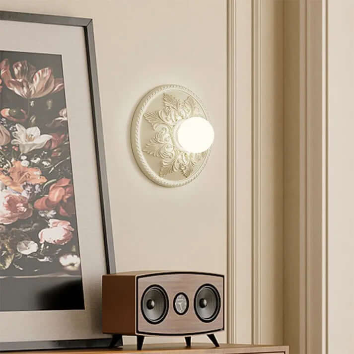 Moderne Harpiks Væglampe i Mælkekaffe