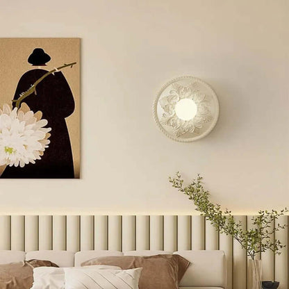 Moderne Harpiks Væglampe i Mælkekaffe