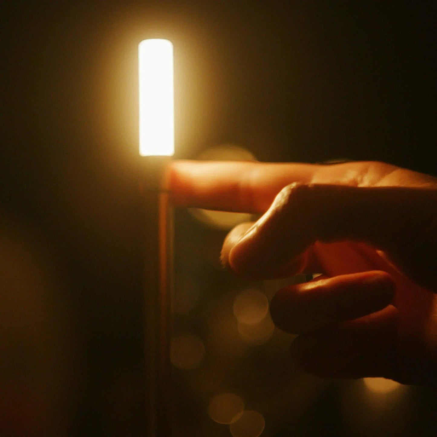 LED Stearinlyslampe m. Dæmper - 23cm