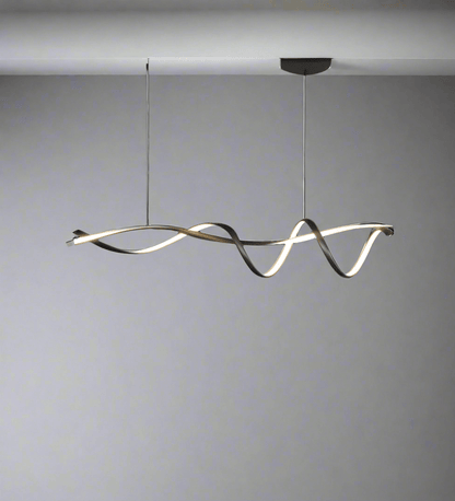 Moderne LED Lysekrone i Sort - 116cm
