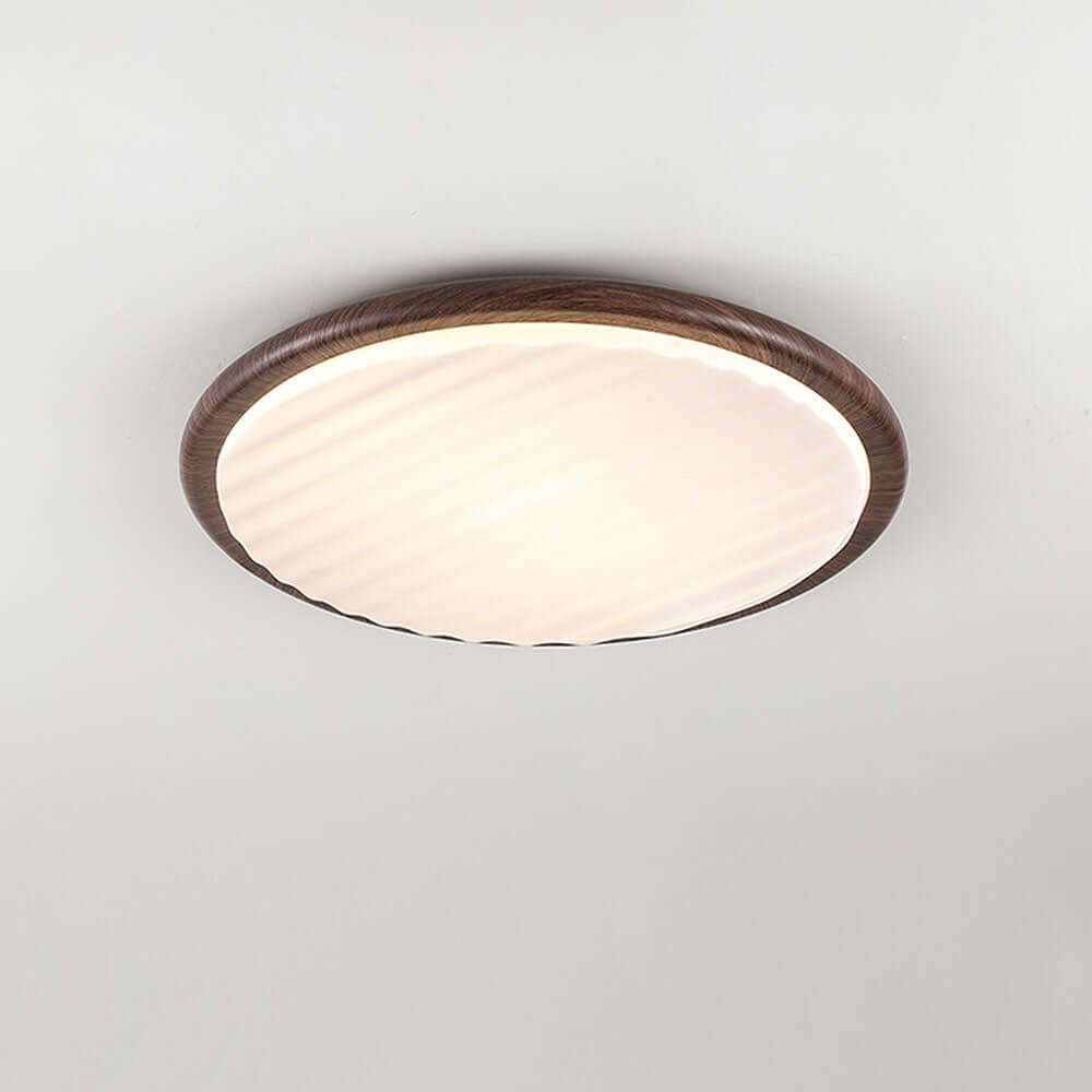 LED Loftlampe Rund Trædesign - Soveværelse