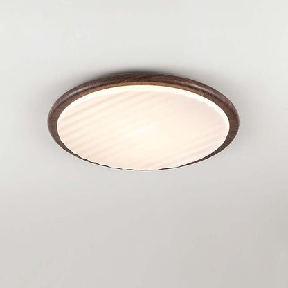 LED Loftlampe Rund Trædesign - Soveværelse