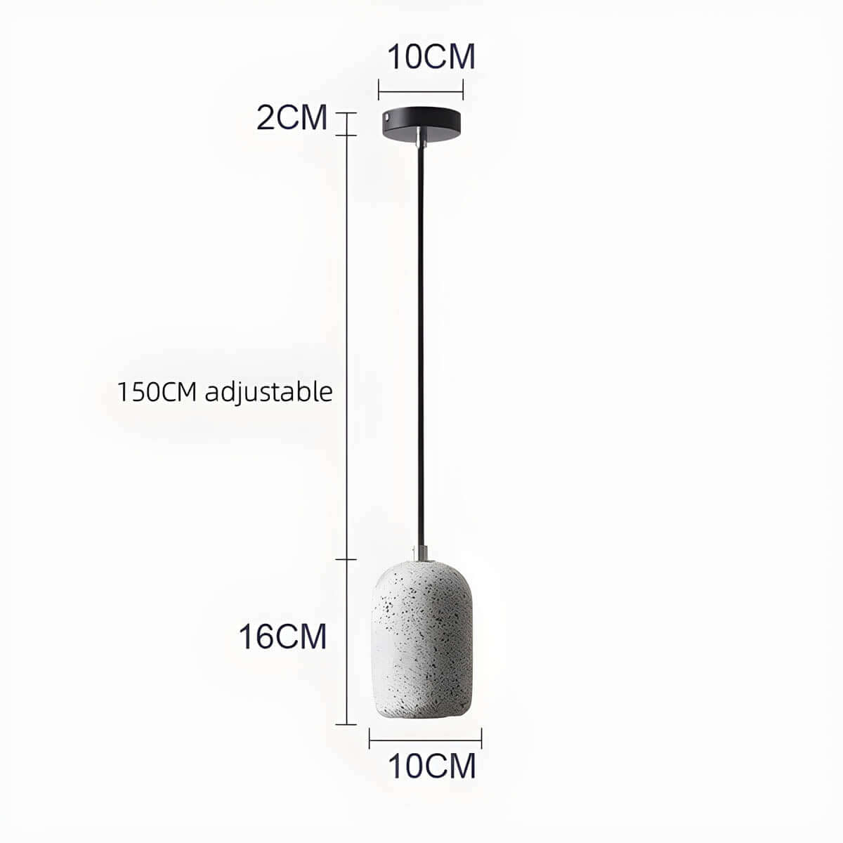 Moderne Cement Pendellampe - Dia 16cm