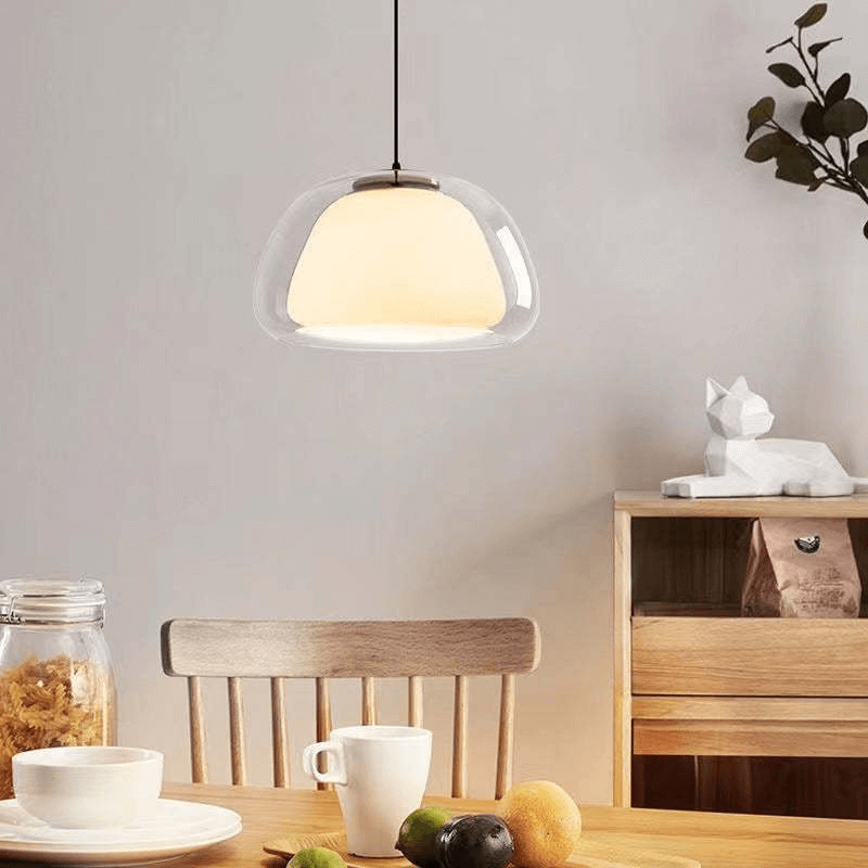 Elegant Jelly Pendellampe i Mælkeglas