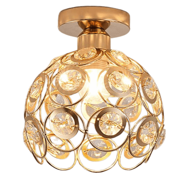 Luksus Guld Kugle Loftslampe | Elegant Design
