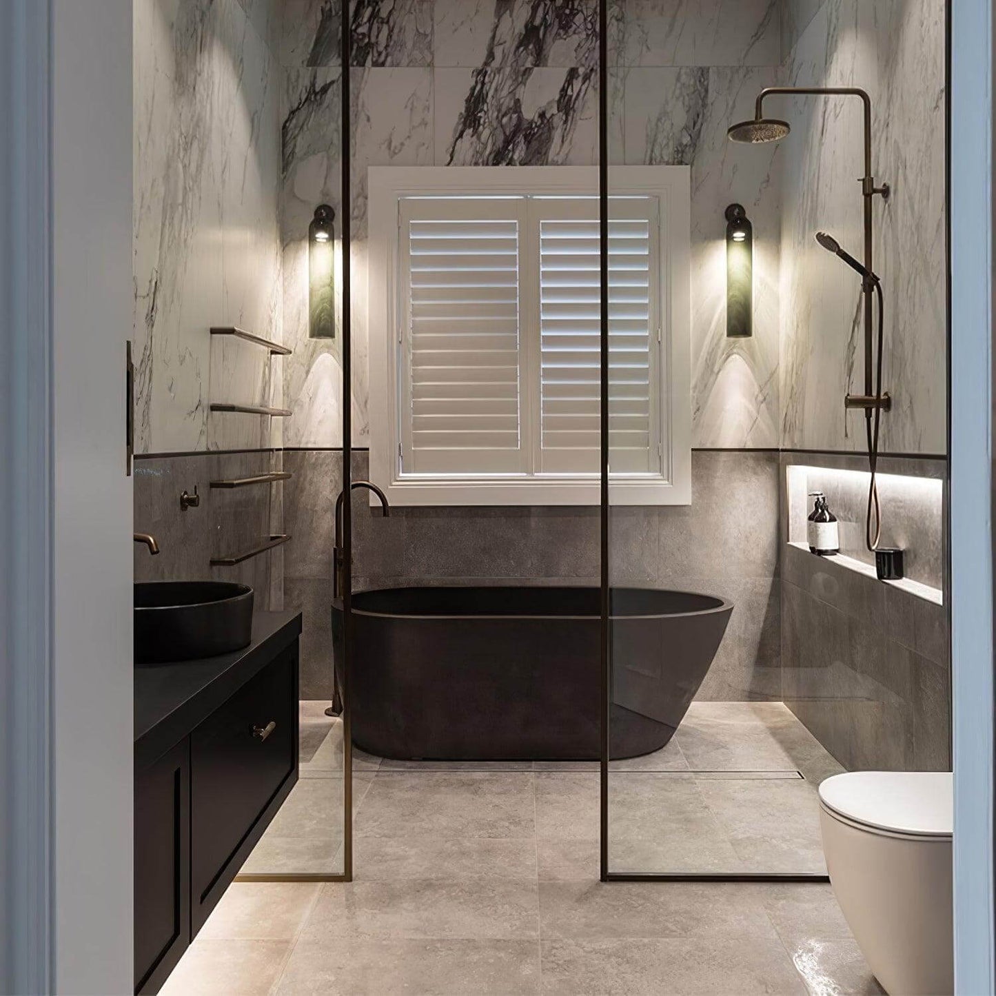 Elegant Kunstglas Lampe - Dia 10cm x H 48cm