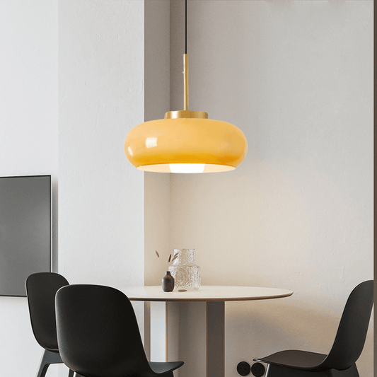Elegant Kobber & Glas Lysekrone