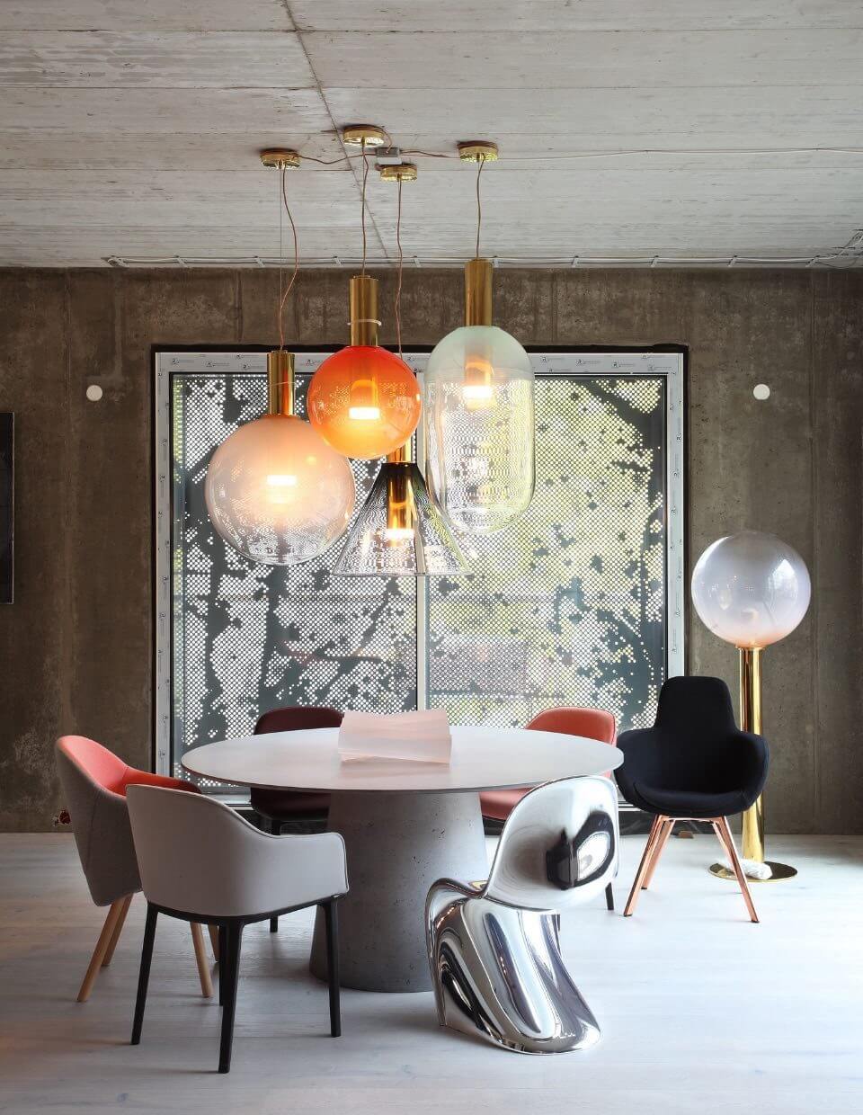 Elegant Pendel Lampe i Glas & Metal - Isabel