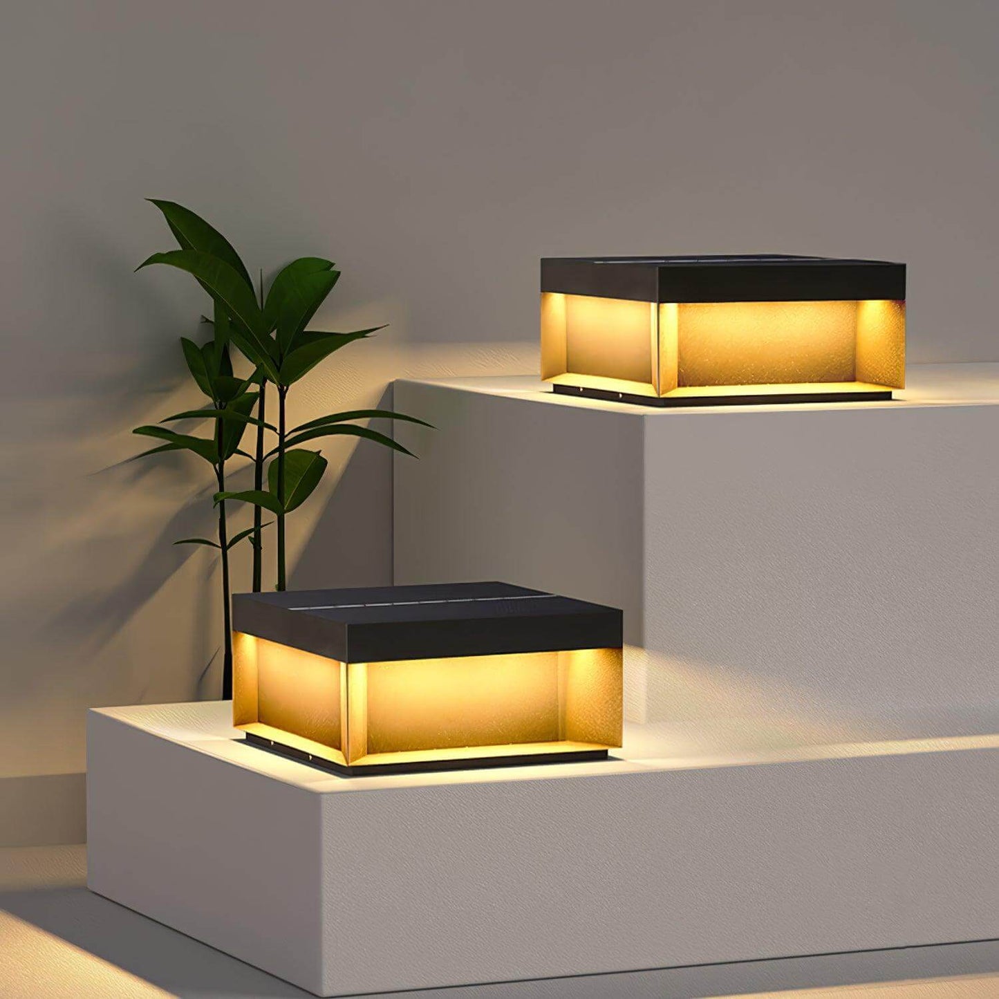 Udendørs LED Stolpelampe med Solenergi