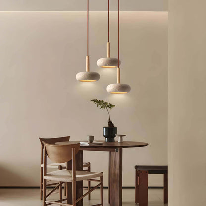 Elegant Travertin Pendel - 15cm Diameter