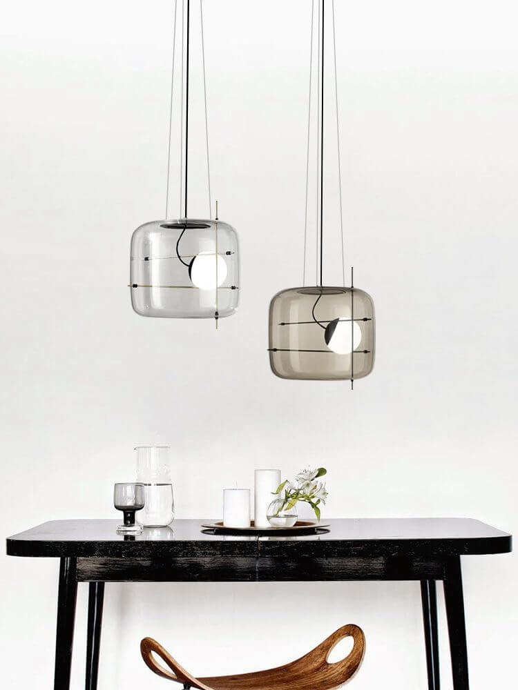 Elegant Glas Pendellampe - 30cm