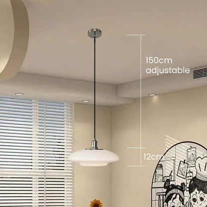 Elegant Hvid Glas Pendel - Moderne Design