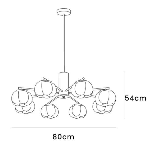 Moderne Loftslampe i Træ & Metal